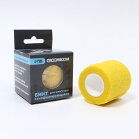 Бинт самофиксирующийся разрывной &laquo;Groomroom&raquo;&lrm;, 5 см х 4,5 м, желтый