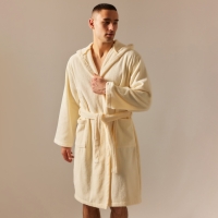 Халат махровый с капюшоном мужской SL HOME: Basic "Айвори", размер S, 100% хлопок, 420 г/м2 Халат махровый с капюшоном мужской SL HOME: Basic "Айвори", размер S, 100% хлопок, 420 г/м2