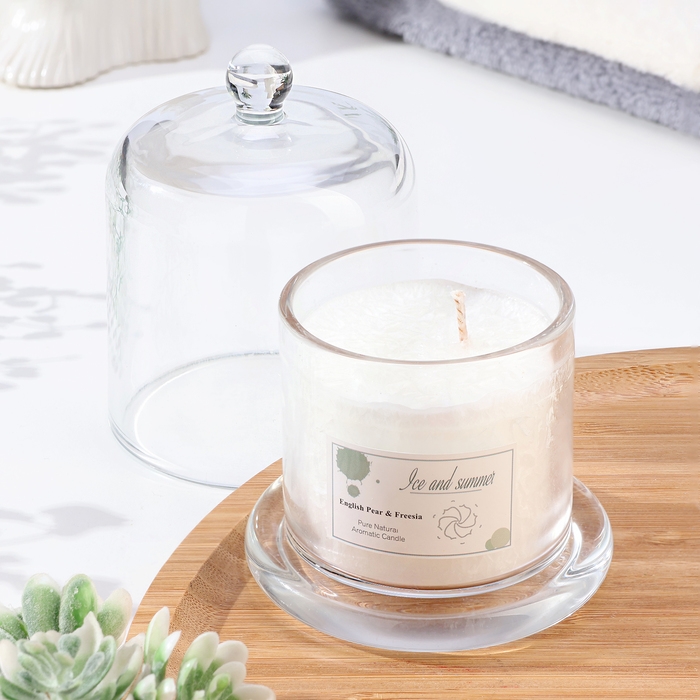 Свеча ароматическая в банке Свеча ароматическая в банке "Dome", английская груша и фрезия