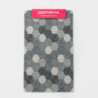 Коврик придверный грязезащитный Доляна &laquo;Мозаика&raquo;, вырезной, 46&times;75 см, цвет серый