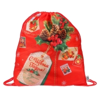 Новый год. Сумка под сладости 290 х 340 мм, «С Новым годом», посылка (мягкий полиэстер плотностью 210D) Новый год. Сумка под сладости 290 х 340 мм, «С Новым годом», посылка (мягкий полиэстер плотностью 210D)