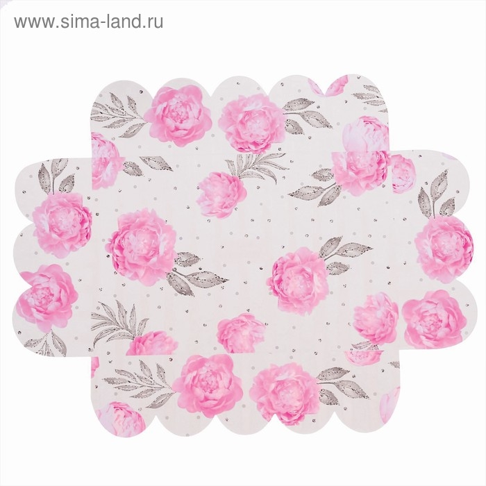 Коробка для печенья, кондитерская упаковка с PVC крышкой, &laquo;Нежность&raquo;, 20 х 30 х 8 см