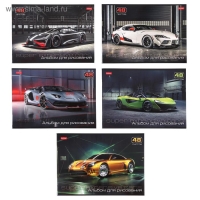 Альбом для рисования А4, 48 листов на скрепке "АвтоЛюкс", обложка мелованный картон, блок 100 г/м2, МИКС Альбом для рисования А4, 48 листов на скрепке "АвтоЛюкс", обложка мелованный картон, блок 100 г/м2, МИКС