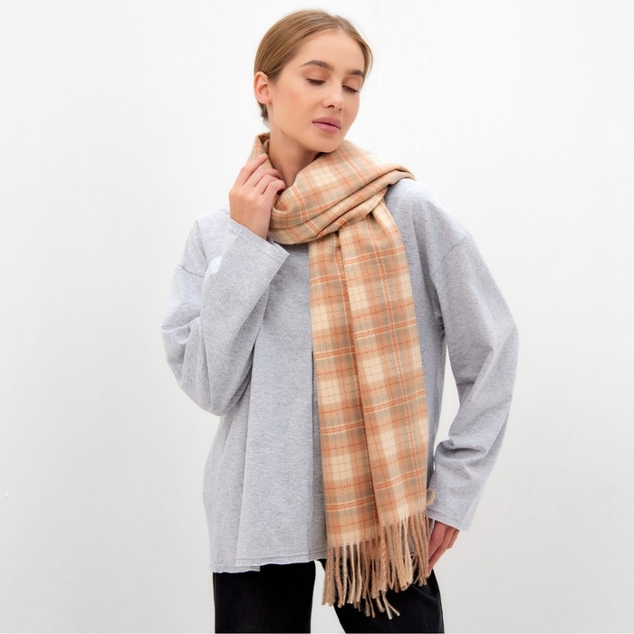 Шарф зимний с кистями MINAKU 65*180 + 8 см клетка Шарф зимний с кистями MINAKU 65*180 + 8 см клетка