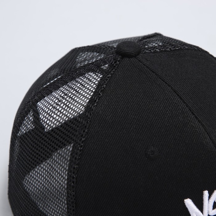 Кепка мужская с прямым козырьком New York, цвет чёрный, сетка, р-р 56 Кепка мужская с прямым козырьком New York, цвет чёрный, сетка, р-р 56