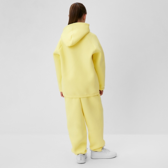 Костюм детский (худи, брюки) MINAKU: Basic Line KIDS, oversize, цвет жёлтый, рост 140