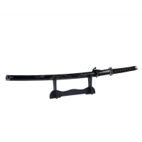 Сувенирное оружие «Катана на подставке», чёрные ножны с резным драконом, рукоять микс 100см Сувенирное оружие «Катана на подставке», чёрные ножны с резным драконом, рукоять микс 100см