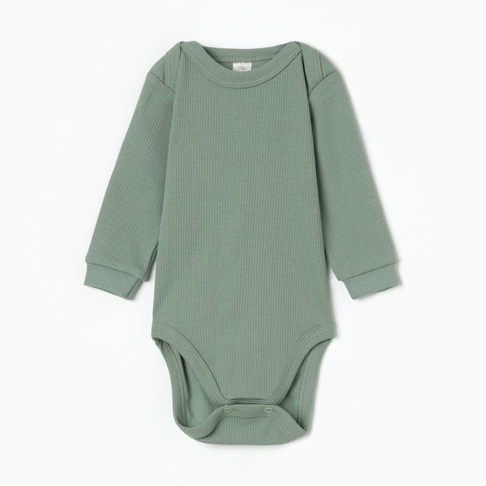 Боди с длинным рукавом,, цвет зеленый, рост 74 см