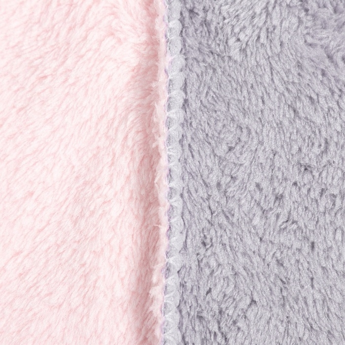 Чалма для сушки волос Этель &laquo;Двухцветная&raquo;, цв.розовый/фиолетовый, 65*25 см, 100% п/э