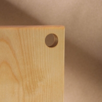 Доска разделочная с отверстием Adelica, 26&times;16&times;2 см, покрыта маслом, цельная берёза