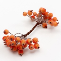 Новый год! Декоративные ягодки, оранжевые, 7 &times; 6 &times; 7 см, 40 ягод