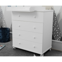 Комод пеленальный детский ИНКАНТО 800/4, 80х45х94 см., 4 ящика, цвет белый Комод пеленальный детский ИНКАНТО 800/4, 80х45х94 см., 4 ящика, цвет белый