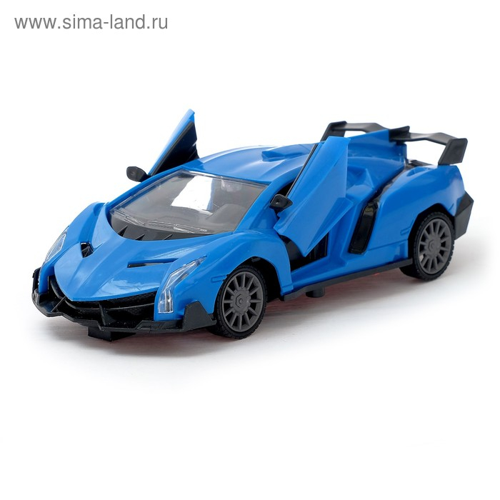 Машина радиоуправляемая &laquo;Спорт-Кар&raquo;, открываются двери, работает от батареек, цвета МИКС