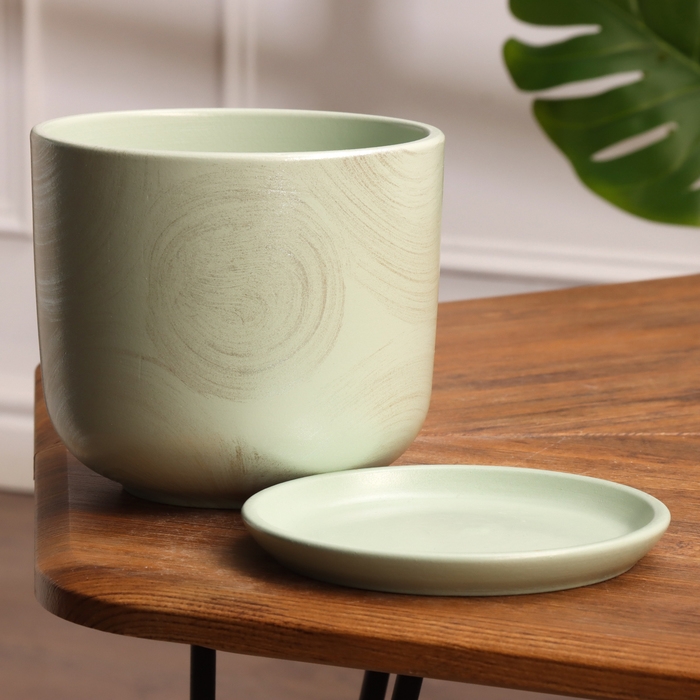 Горшок цветочный Орион зеленый 1.6 л