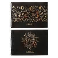 Альбом для рисования А4, 40 листов на гребне "Таро", обложка мелованный картон, матовая ламинация, тиснение фольгой, блок 100 г/м2, МИКС Альбом для рисования А4, 40 листов на гребне "Таро", обложка мелованный картон, матовая ламинация, тиснение фольгой, блок 100 г/м2, МИКС