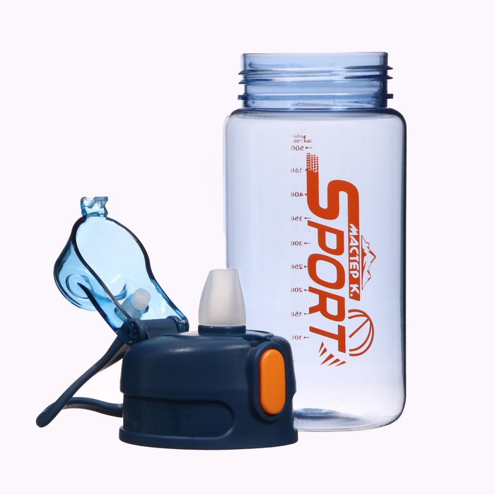 Бутылка для воды, 600 мл, SPORT, 21 х 7.9 х 6.7 см, синяя Бутылка для воды, 600 мл, SPORT, 21 х 7.9 х 6.7 см, синяя