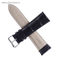 Ремешок для часов "Соломон" 24 мм, натуральная кожа, l-20 см, черный Ремешок для часов "Соломон" 24 мм, натуральная кожа, l-20 см, черный