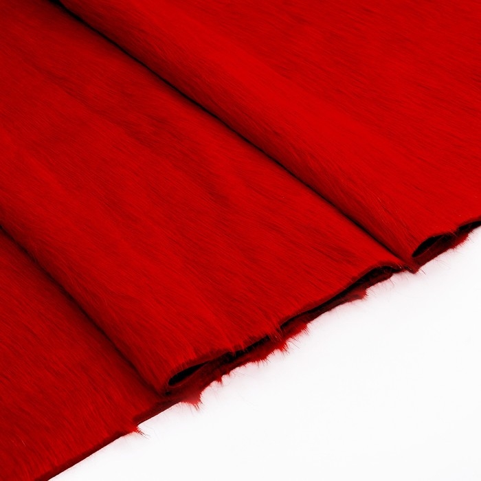 Лоскут &laquo;Мех&raquo; на трикотажной основе, 100 &times; 150 см, цвет малиновый