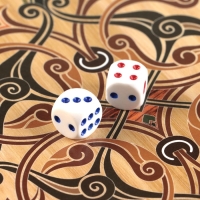 Нарды деревянные большие, с шашками "Богатырь", настольная игра, 60 х 60 см