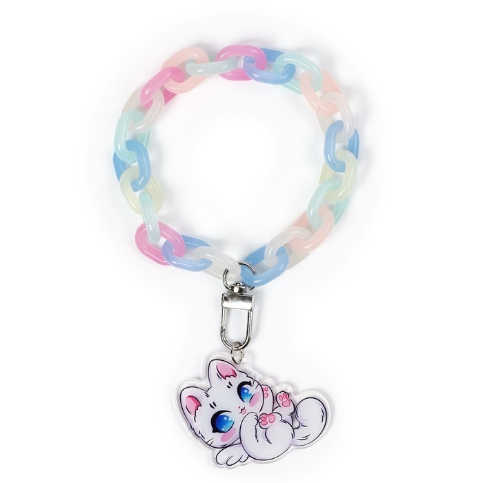 Брелок для ключей на цепочке &laquo;Котик&raquo;, 26 х 5 см