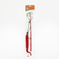 Дразнилка-удочка "Червячок на рыбалке" с бубенчиком, 30 см, красная Дразнилка-удочка "Червячок на рыбалке" с бубенчиком, 30 см, красная