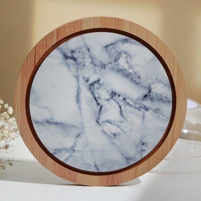 Блюдо сервировочное с крышкой &laquo;Белый мрамор&raquo;, 15 см