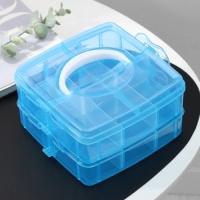 Органайзер для хранения, 2 яруса, 12 ячеек, 16&times;15&times;9 см, цвет МИКС