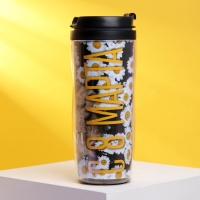 Термостакан со вставкой &laquo;Кот с 8 марта&raquo;: 350 мл