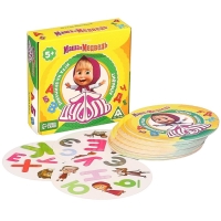 Карточная игра на скорость и реакцию "Дуббль. Алфавит", 55 карт, 5+, Маша и Медведь Карточная игра на скорость и реакцию "Дуббль. Алфавит", 55 карт, 5+, Маша и Медведь