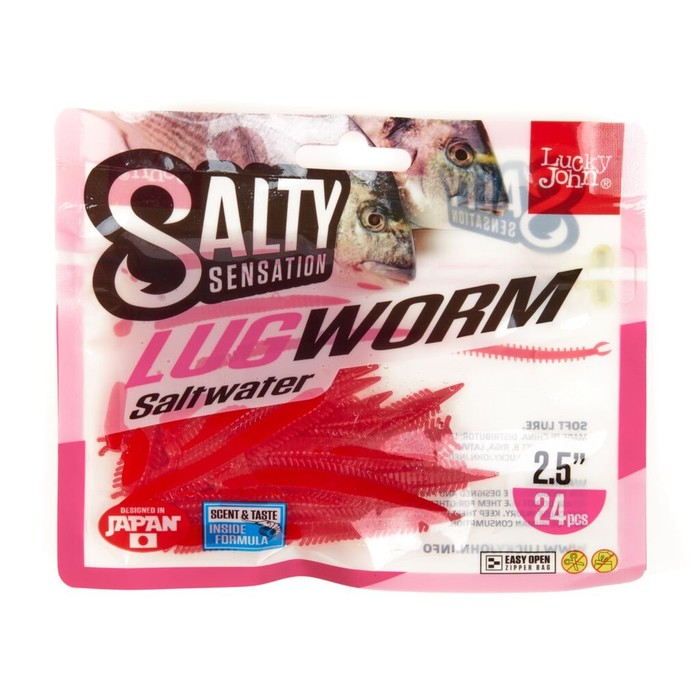 Черви съедоб. искусст. LJ Salty Sensation LUGWORM 2.5in (06.35)/F40 24шт.