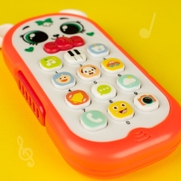 Музыкальная игрушка &laquo;Умный телефончик&raquo; свет, звук, цвет красный