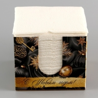 Новогодние салфетки бумажные в коробке &laquo;Все мечты сбудутся&raquo;, интерьерные, 75 листов, на новый год