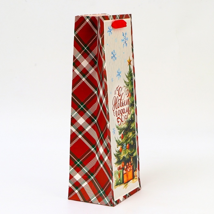 Новый год. Пакет подарочный новогодний под бутылку «Под ёлочкой», 13 x 36 x 10 см. Новый год. Пакет подарочный новогодний под бутылку «Под ёлочкой», 13 x 36 x 10 см.