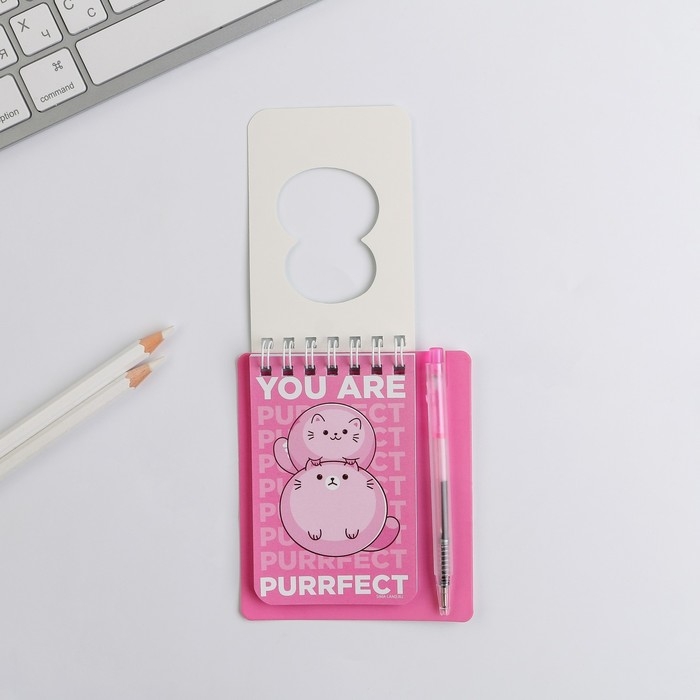 Набор &laquo;С 8 мяута&raquo; 9 х 10,4 см: блокнот и мини-ручка