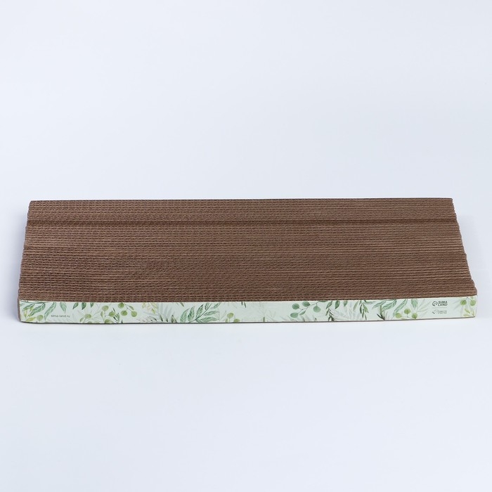 Когтеточка из картона с кошачьей мятой &laquo;Мятная зелень&raquo;, 45 см х 20 см х 3 см