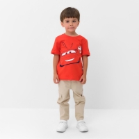 Футболка детская Disney "Молния", рост 98-104 (30), красный