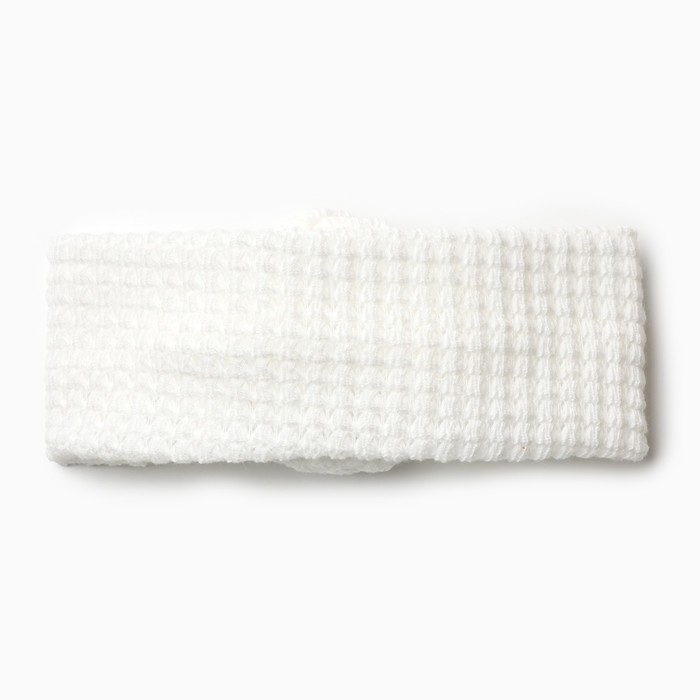 Повязка на голову Крошка Я &laquo;Бантик&raquo;, цв. белый, р-р 46-48