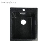 Мойка кухонная из камня MARRBAXX Линди Z8Q4, 425х500х195 мм, глянцевая, черная Мойка кухонная из камня MARRBAXX Линди Z8Q4, 425х500х195 мм, глянцевая, черная