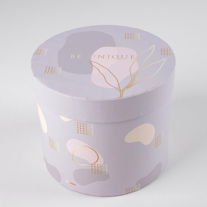 Коробка подарочная круглая, упаковка, &laquo;Нежный&raquo;, 14 х 16 см