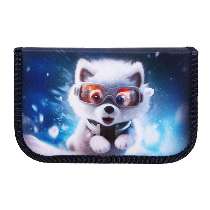 Пенал 1 секция, 130 х 210 х 40 мм, 2 откидные планки, тканевый, Calligrata TOP, Content Пенал 1 секция, 130 х 210 х 40 мм, 2 откидные планки, тканевый, Calligrata TOP, Content "Супер песик"