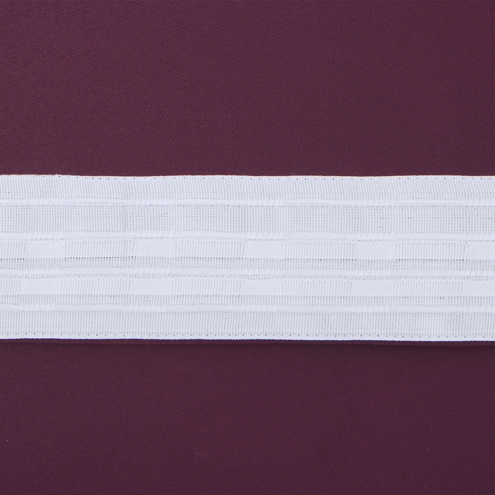 Штора портьерная Этель 270*300 см, цв.винный, блэкаут, пл. 240 г/м2