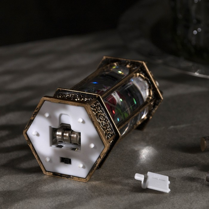 Светодиодная фигура &laquo;Дед Мороз в ротонде&raquo; 6.3 &times; 14 &times; 6.3 см, пластик, блёстки, батарейки AG13х3 (в комплекте), свечение тёплое белое