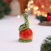 Сувенир "Змея на яблоке", 10 см, майолика