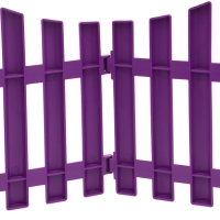 Ограждение декоративное, 30 &times; 300 см, 5 секций, пластик, сиреневый, Greengo