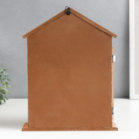 Ключница дерево 6 крючков "Дом со ставнями-сердечками" 29,5х22,5х6 см Ключница дерево 6 крючков "Дом со ставнями-сердечками" 29,5х22,5х6 см