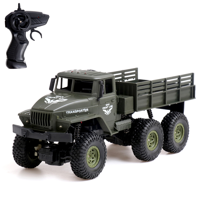 Грузовик радиоуправляемый &laquo;Фургон&raquo;, привод 4WD, работает от аккумулятора,1:16, цвет зелёный