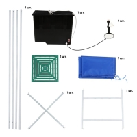 Душ дачный, 80 &times; 80 &times; 250 см, тент, бак пластиковый, 55 л, с ЭВН