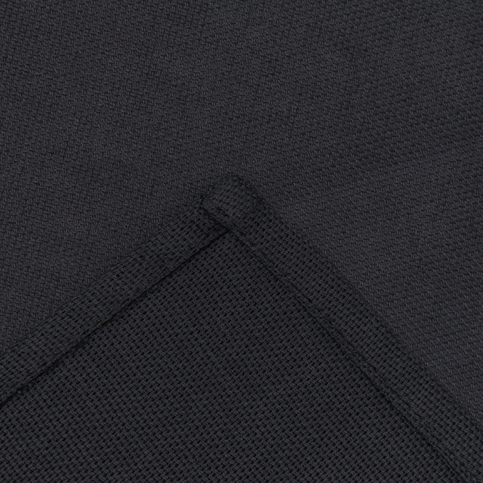 Фартук Доляна "Душевная кухня" цв.черный 60х70см, рогожка, 100% х/л