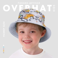 Панама детская для мальчика «Трактор», цвет серый, р-р 52-54 Панама детская для мальчика «Трактор», цвет серый, р-р 52-54
