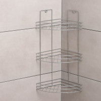 Полка угловая 3-х ярусная, 20&times;20&times;49 см, цвет хром